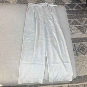 Eleventy light melange gray high waisted wide leg pants, size Italian 36 / US 0